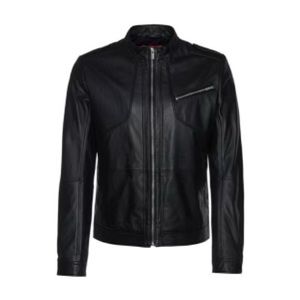 Beautiful Black Hugo Boss Leather Jacket